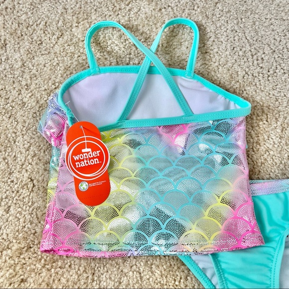 NWT Wonder Nation Mermaid Swimsuit - Picture 3 of 5